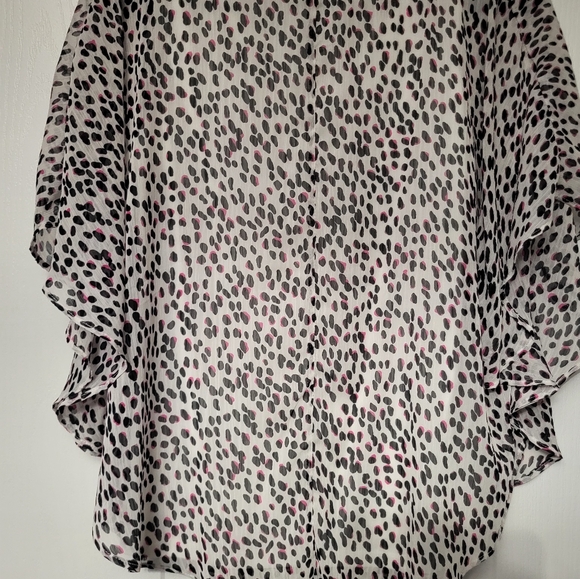 NWOT Lilly Morgan Overlay Blouse Size Large - Picture 4 of 6